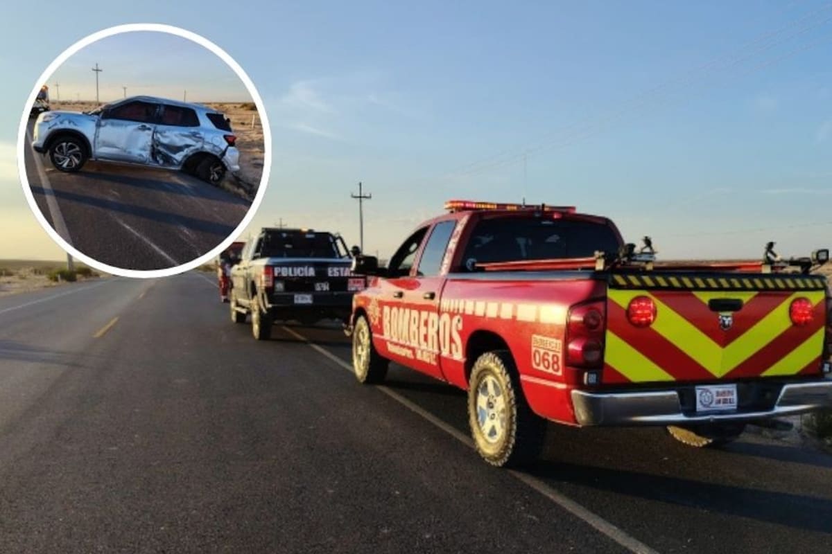 Choque en carretera San Luis Río Colorado-Sonoyta deja dos personas lesionadas