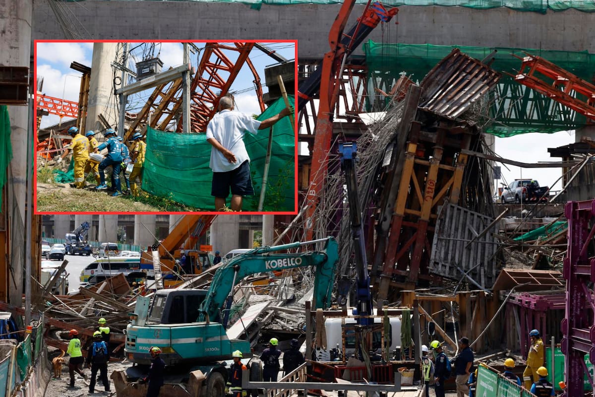 Al menos cinco muertos y dos desaparecidos tras el derrumbe de una autopista en construcción al sur de Bangkok