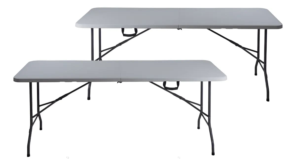 Paquete de 2 Mesas Plegables Loomber de 1.8 metros | Mercado Libre