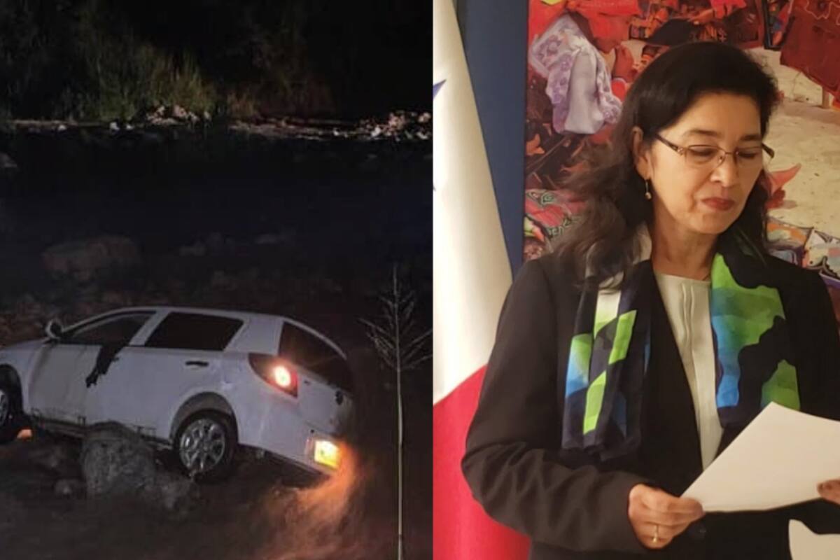 Muere cónsul arrastrada por torrente de agua