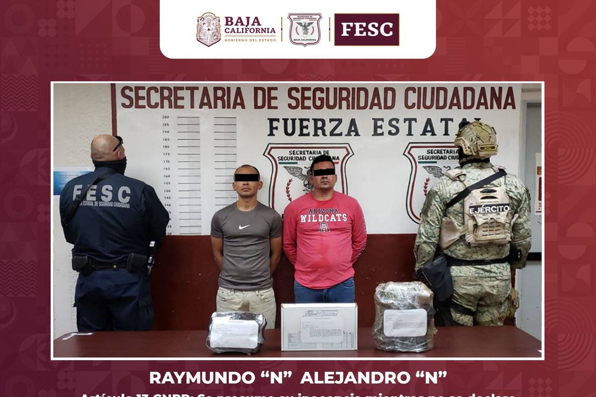FESC y SEDENA detienen a dos personas con arma, cartuchos y equipo táctico