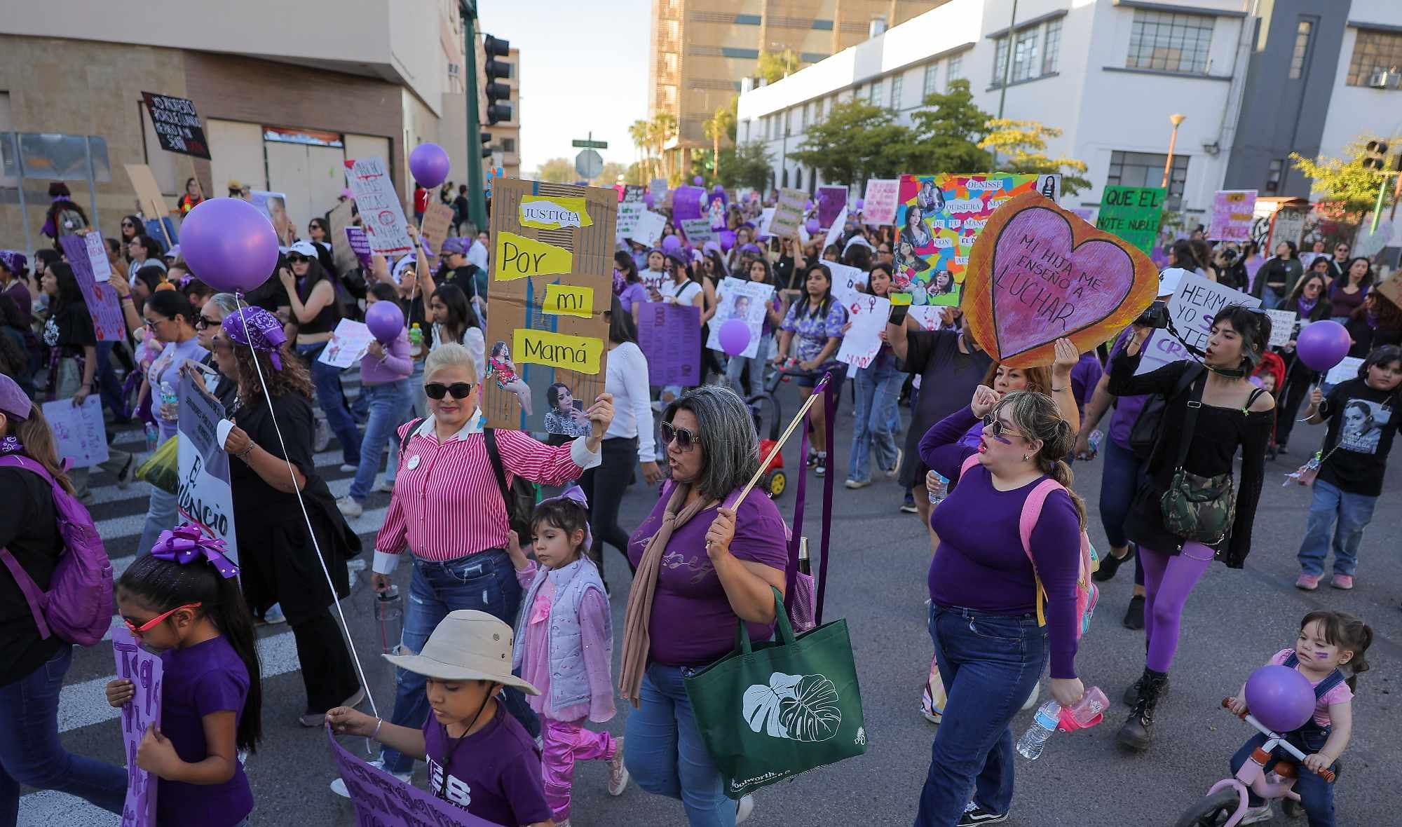 Día de la Mujer: Marcha 8M en Hermosillo, Sonora. | Crédito: Eleazar Escobar