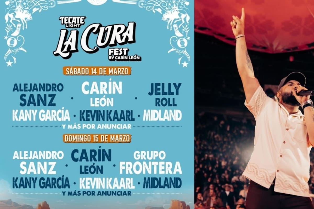 Revelan cartel oficial de La Cura Fest 2026 en Hermosillo: Alejandro Sanz, Carín León, Kany García, Kevin Kaarl y más