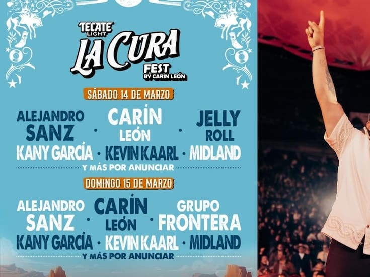 Revelan cartel oficial de La Cura Fest 2026 en Hermosillo: Alejandro Sanz, Carín León, Kany García, Kevin Kaarl y más