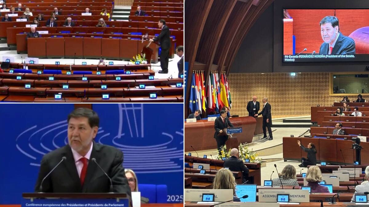 Noroña defiende la soberanía de México y cuestiona a EU en cumbre parlamentaria. FOTO: Especial