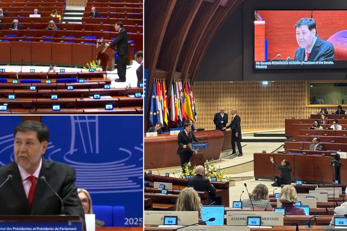 Noroña dice “hipocrita” a EU por políticas de migración y aranceles contra México durante conferencia en Europa