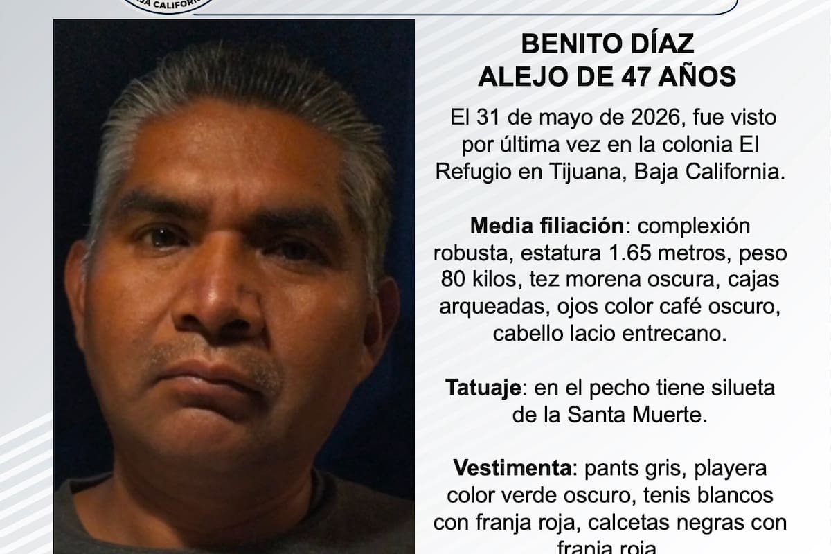 Se busca Benito Díaz Alejo de 47 años de edad
