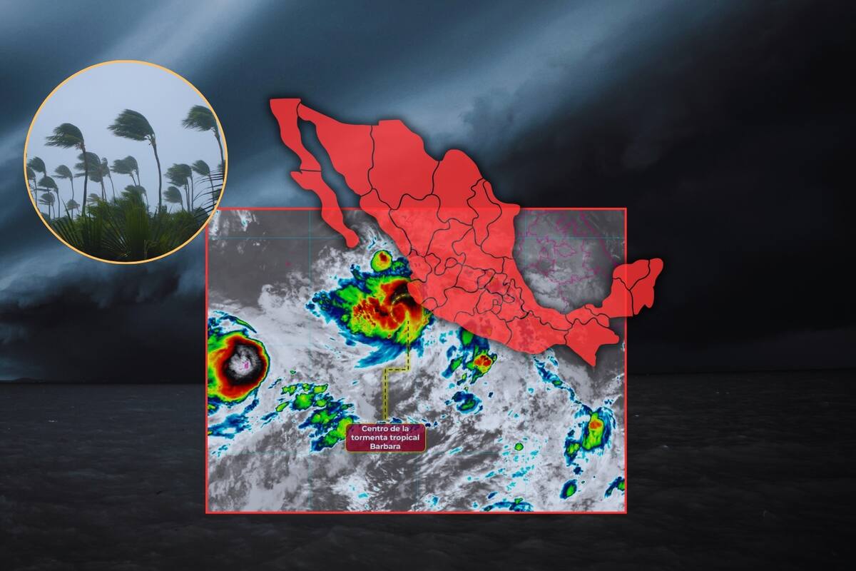 Huracán Bárbara: Tormenta está frente a costas mexicanas y se aproxima como posible huracán categoría 1; el SMN advierte que provocará fuertes lluvias, oleaje elevado, vientos intensos e inundaciones este 9 de junio