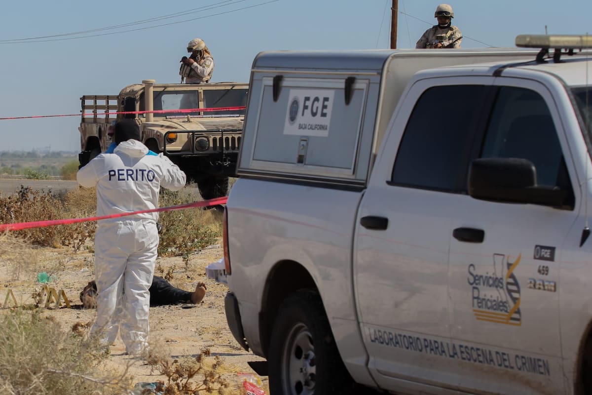 Hallan dos cuerpos a la orilla de la carretera a San Felipe