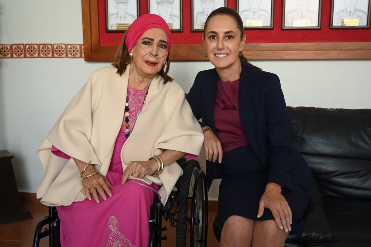 Claudia Sheinbaum y Elsa Aguirre se reúnen en Morelos: ¿quién es la diva del cine de oro?