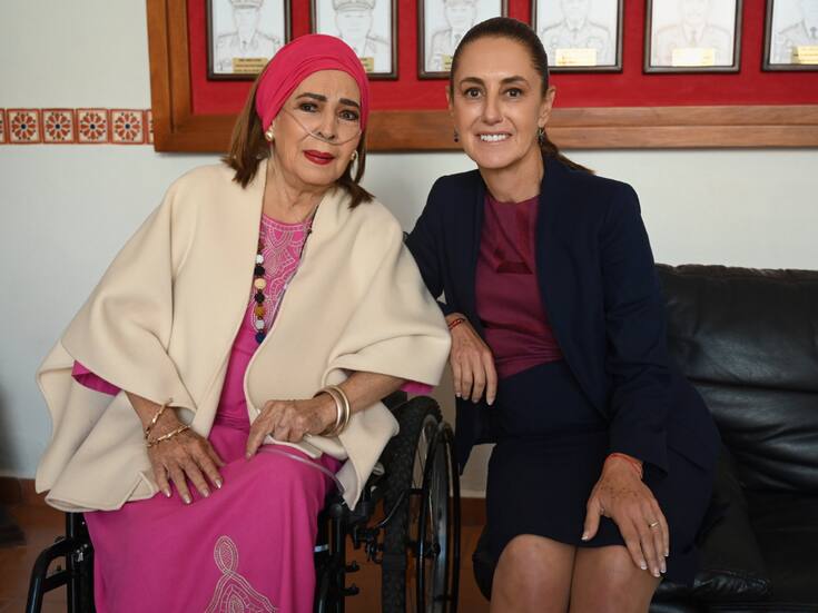 Claudia Sheinbaum y Elsa Aguirre se reúnen en Morelos: ¿quién es la diva del cine de oro?