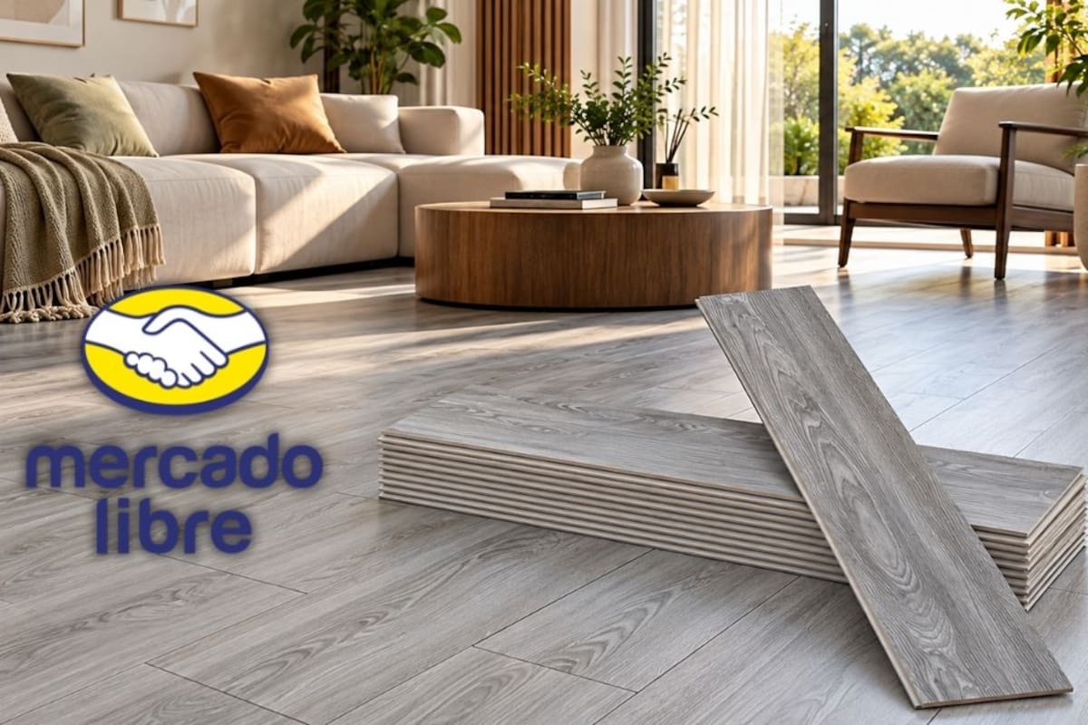 Mercado Libre reduce a 736 pesos la caja de piso PVC autoadherible para cubrir 5 metros cuadrados