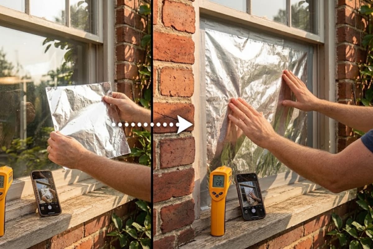 Arquitectos recomiendan usar papel de aluminio en las ventanas como solución temporal contra el calor, aunque las protecciones exteriores son más eficaces para bloquear la radiación solar antes de que llegue al vidrio y mantener fresca una habitación