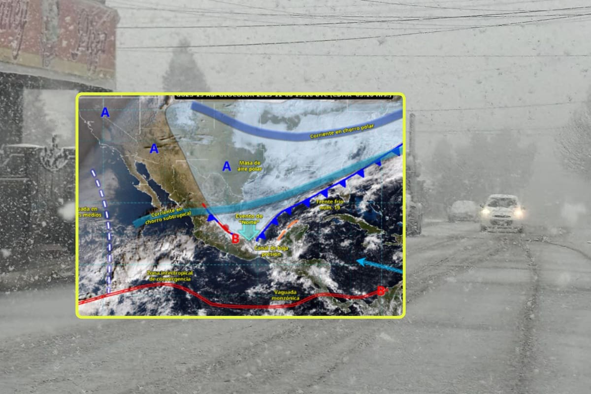 Frente frío 19 y su masa de aire polar ‘helarán’ estas ciudades mañana martes y miércoles; habrá lluvias intensas, heladas y rachas de hasta 90 km/h