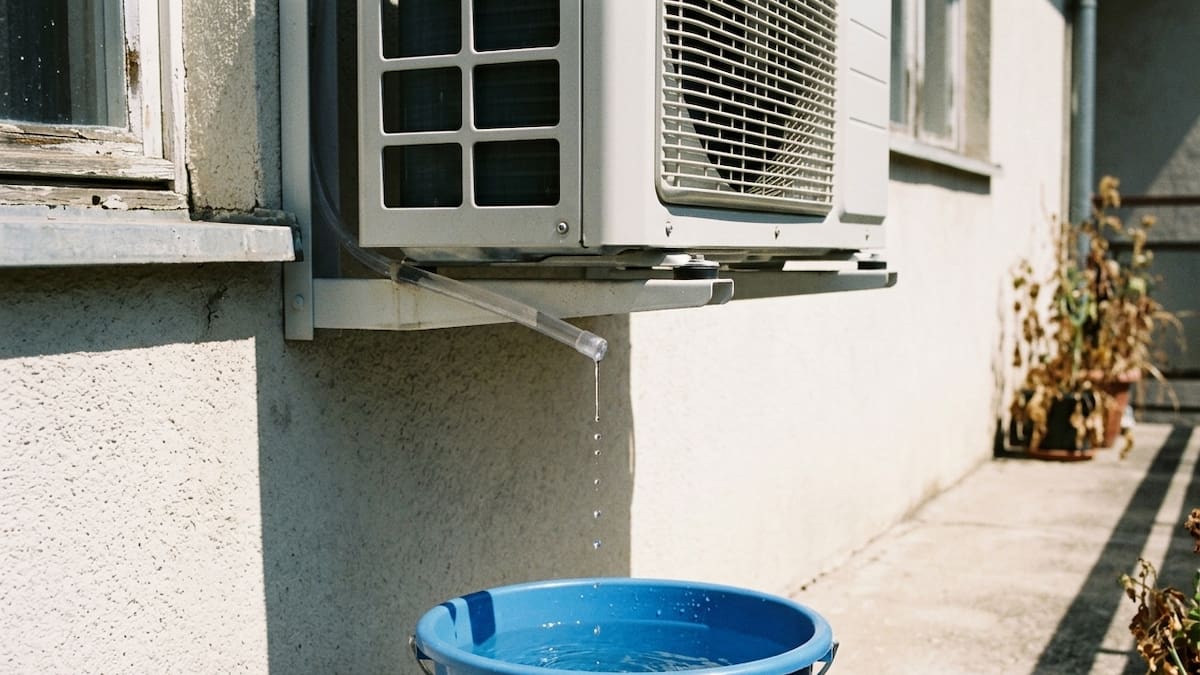 Expertos explican que el agua que gotea del aire acondicionado puede servir para regar plantas, limpiar cristales y usar en algunas planchas, pero no es potable