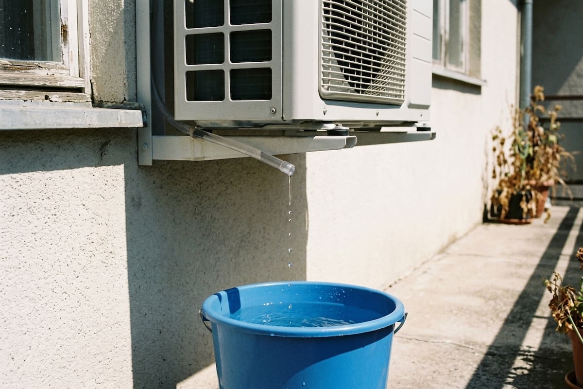 Expertos explican que el agua que gotea del aire acondicionado puede servir para regar plantas, limpiar cristales y usar en algunas planchas, pero no es potable