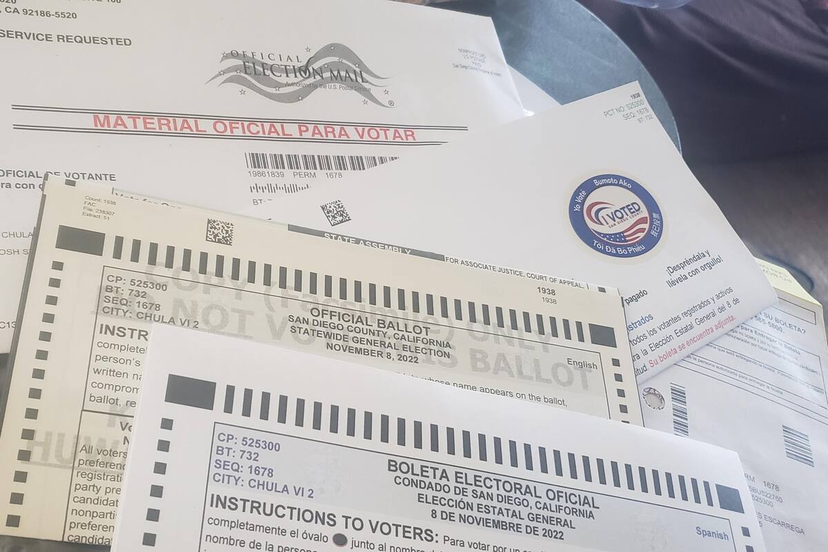 Ya puedes votar para las siguientes elecciones en San Diego