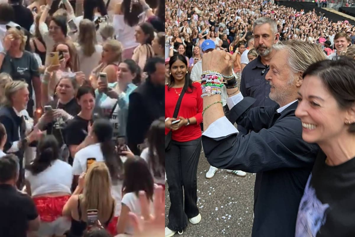 Paul McCartney baila con fans durante el 'Eras Tour' de Taylor Swift