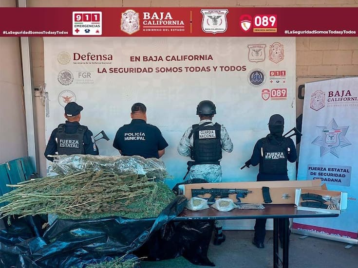 Abandonan más de 35 kilos de mariguana tras persecución en La Rumorosa