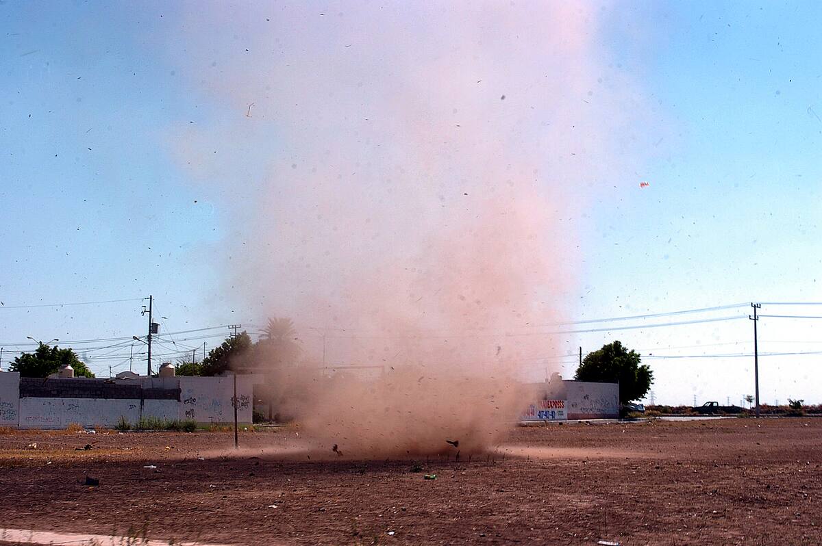 Se prevén torbellinos en Sonora, Chihuahua y Coahuila.