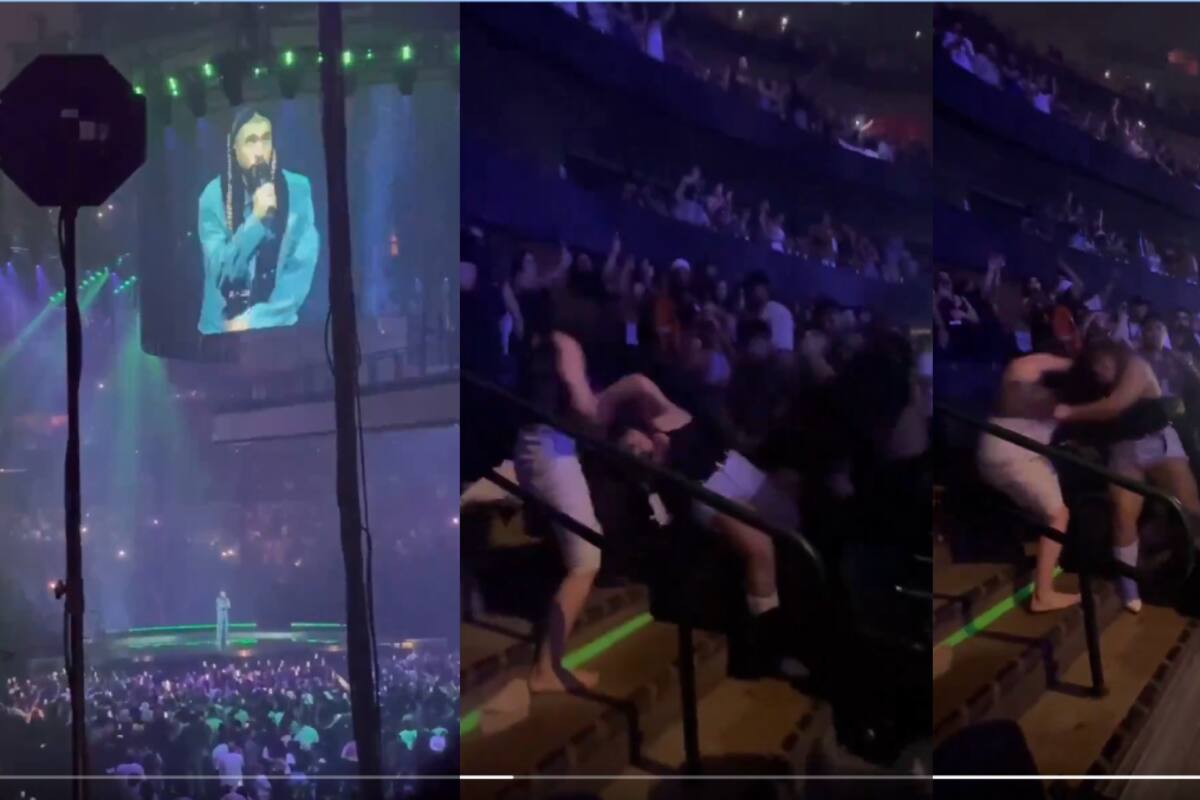 Se desata violenta pelea entre fans en pleno concierto de Bad Bunny en Texas