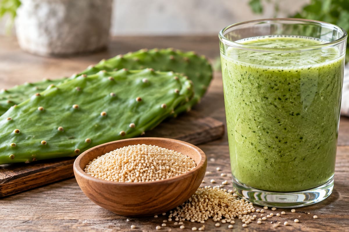 Para qué sirve beber licuado de nopal con amaranto