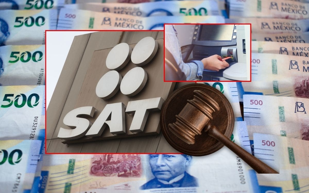 El SAT detectó más de 17 mil depósitos y 55 mil retiros por casi 10 mil millones de pesos en empresas sin autorización financiera y ahora la FGR busca imputar a seis personas por lavado. | Crédito: Banco digital GH/Canva