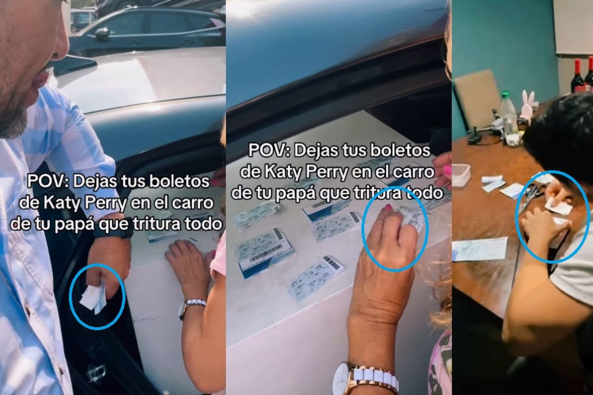 “Dinos que sí entraron”: joven deja los boletos de Katy Perry en el coche y su papá los tritura por error