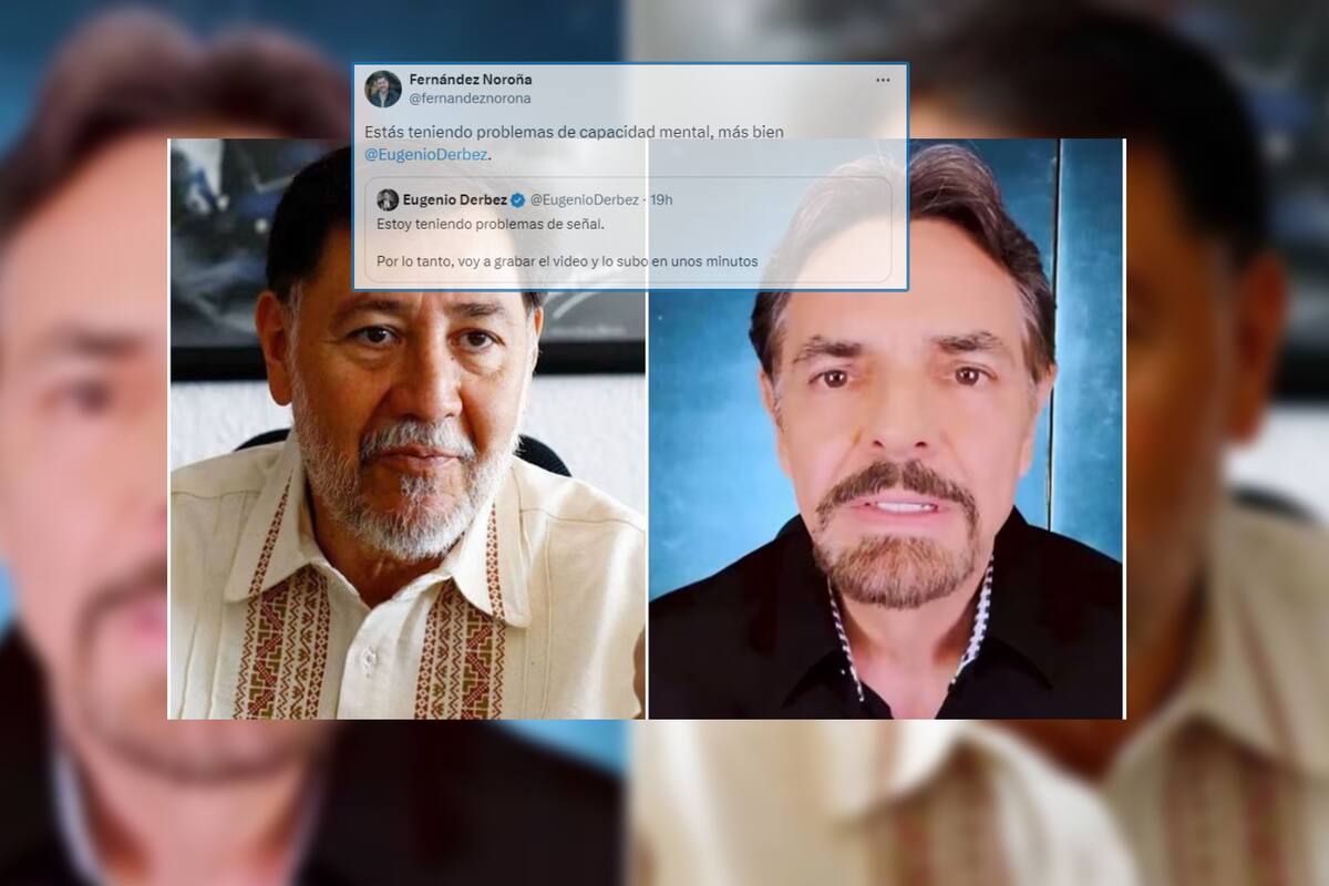 Noroña señala a Derbez de “problemas de capacidad mental” tras videos sobre votaciones