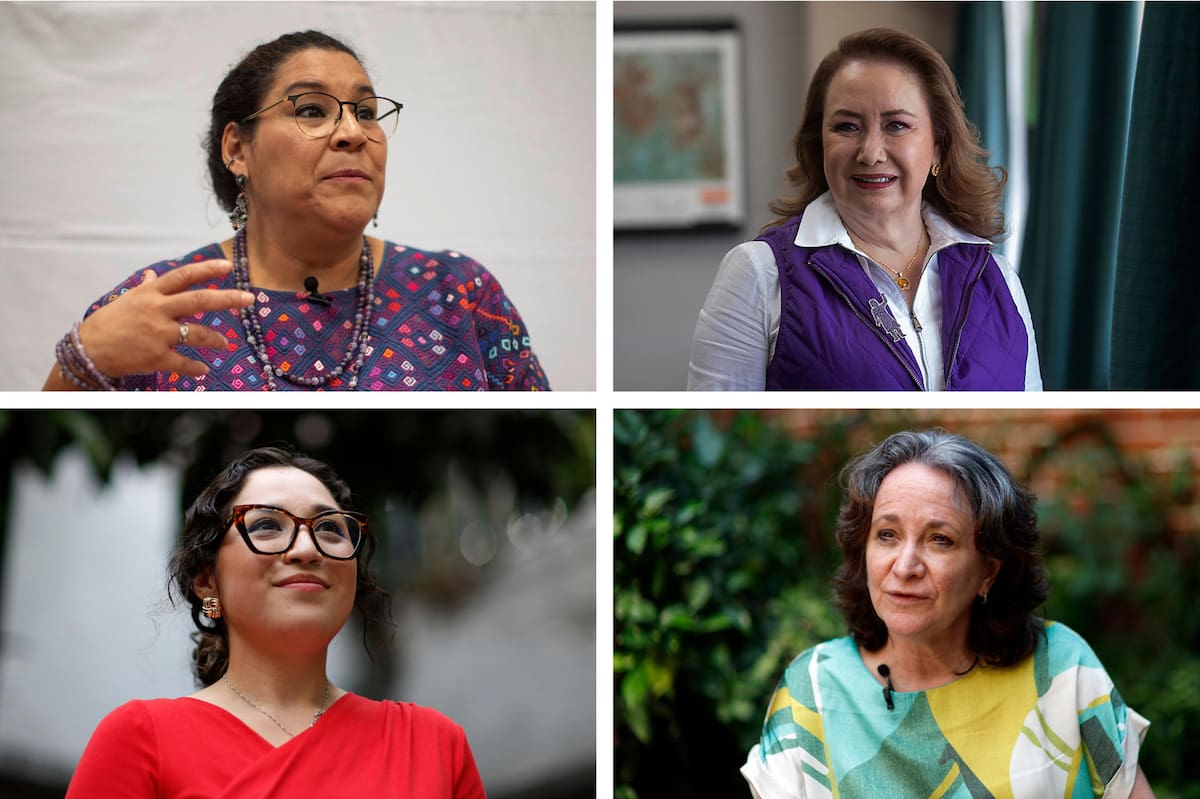 Combo de fotografías de archivo donde aparecen las ministras de la Suprema Corte de Justicia de la Nación, Lenia Batres (arriba-i) y Yasmín Esquivel (arriba-d), y las abogadas Cynthia Ortiz (abajo-i) y Sara Irene Herrería (abajo-d), en Ciudad de México. | Crédito: EFE/ Isaac Esquivel / Sáshenka Gutiérrez / ARCHIVO