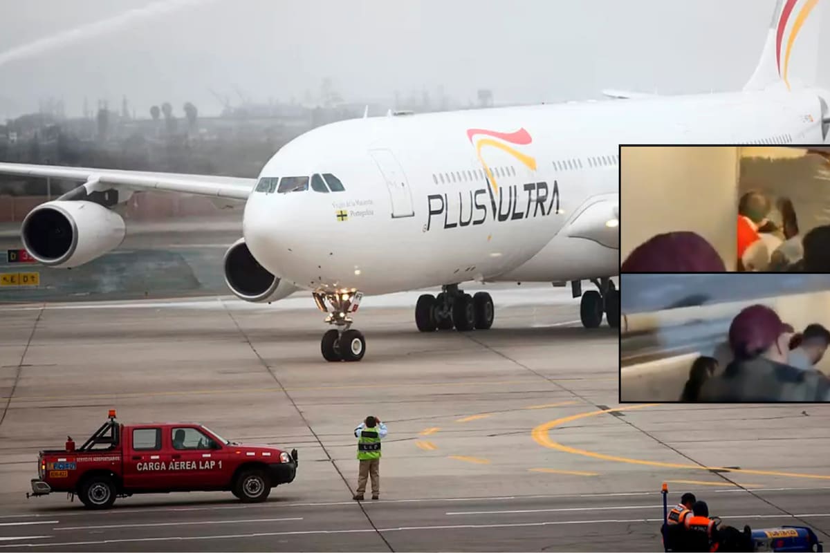 Video: Pasajero intenta abrir la puerta de un avión en pleno vuelo