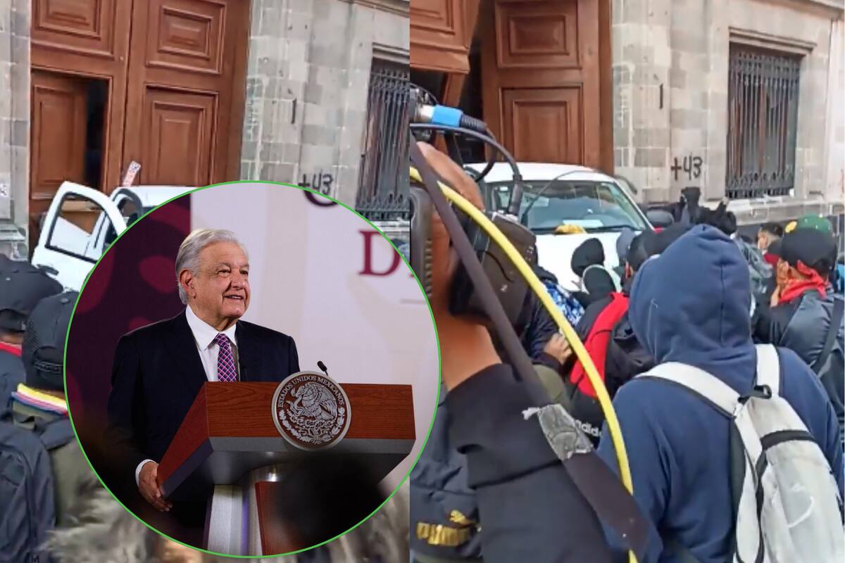 AMLO se entera de que normalistas intentan entrar a Palacio Nacional mientras está en “mañanera”: “Es un plan de provocación clarísimo”, dice
