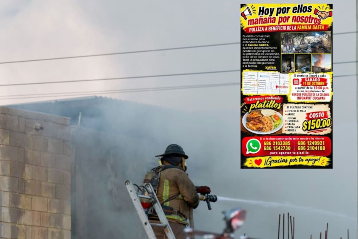Incendio destruye vivienda en Mexicali; familia organiza polliza para recuperar sus pertenencias