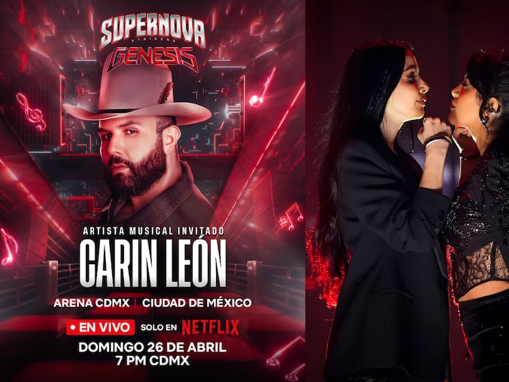 Carín León confirmado en “Supernova: Genesis 2026″al igual que Lupita Villalobos