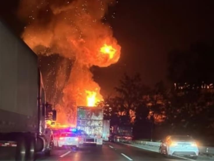 Colapso en la México-Querétaro: Explosión de pipa en el km 80 obliga al cierre total de la autopista