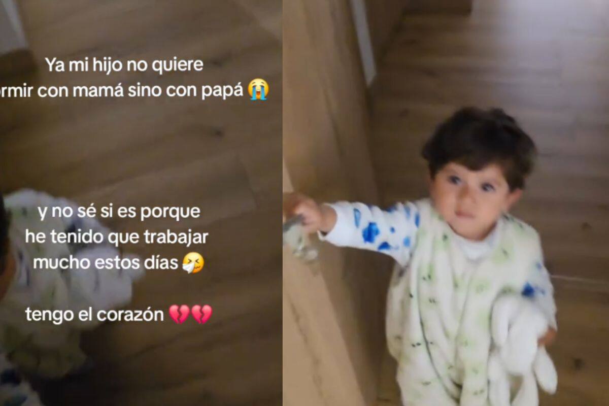 “¿Por qué no quieres dormir conmigo?”: Bebé corre de su cuarto a su madre; quiere dormir con papá