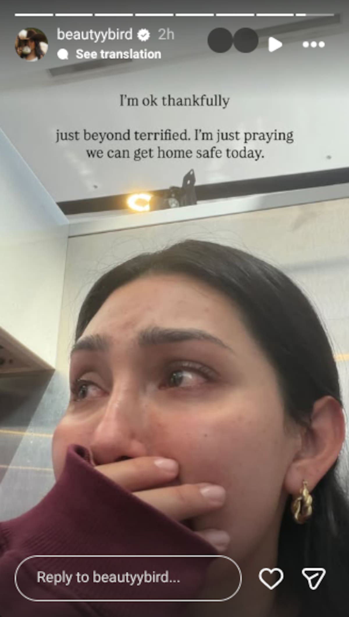 La influencer Beauty Bird compartió en sus redes el momento de pánico que vivió en el Aeropuerto Internacional de Guadalajara | Instagram @beautyybird