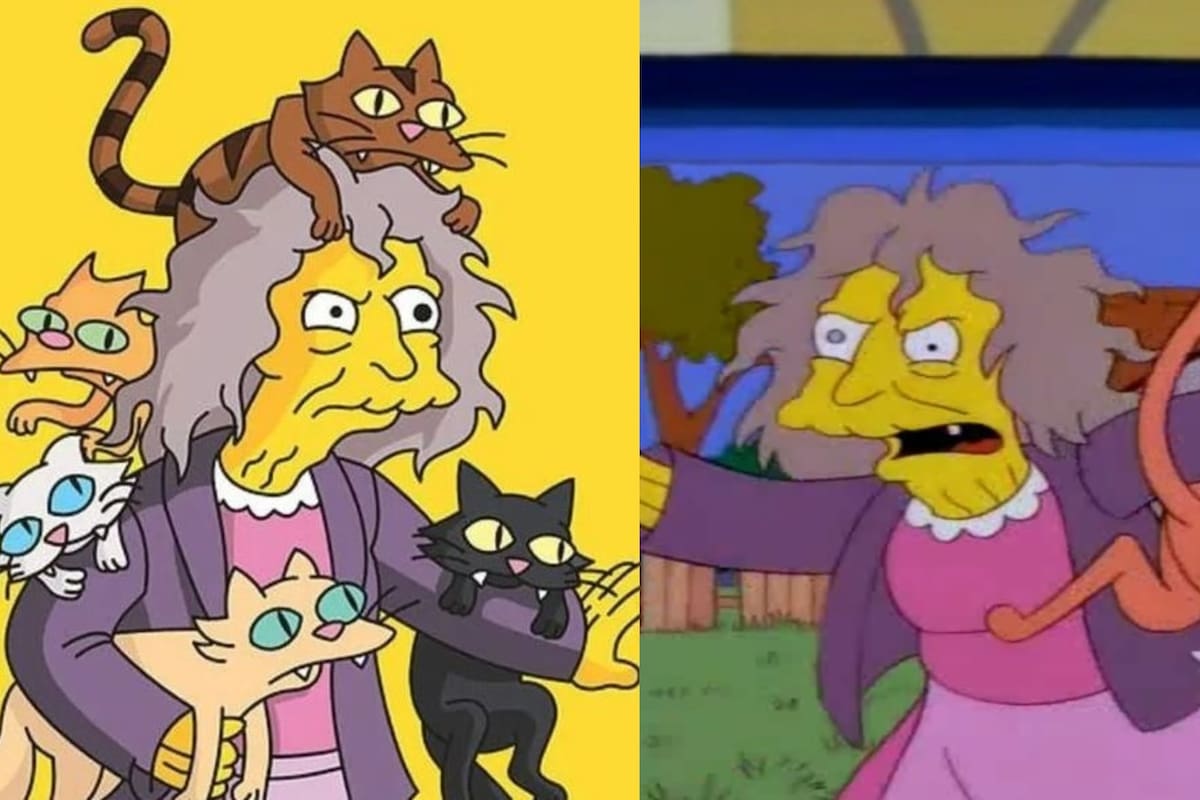 La Loca de los Gatos de Los Simpson: Así la imagina la inteligencia artificial