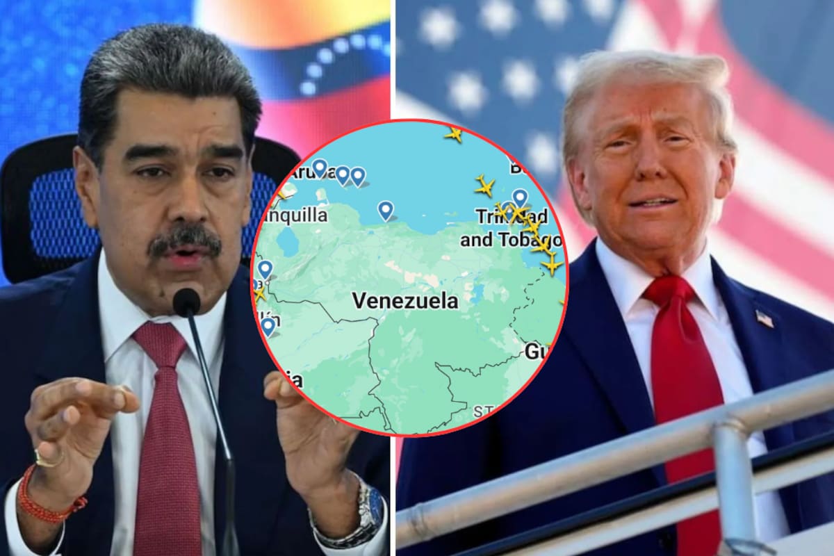 Mapa aéreo muestra cielos vacíos sobre Venezuela mientras el gobierno de Maduro rechaza la advertencia de Trump de “cerrar totalmente” su espacio aéreo