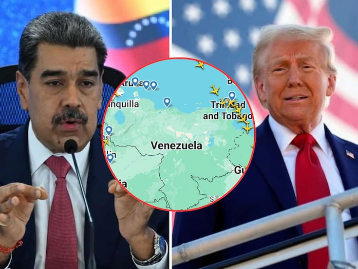 Mapa aéreo muestra cielos vacíos sobre Venezuela mientras el gobierno de Maduro rechaza la advertencia de Trump de “cerrar totalmente” su espacio aéreo