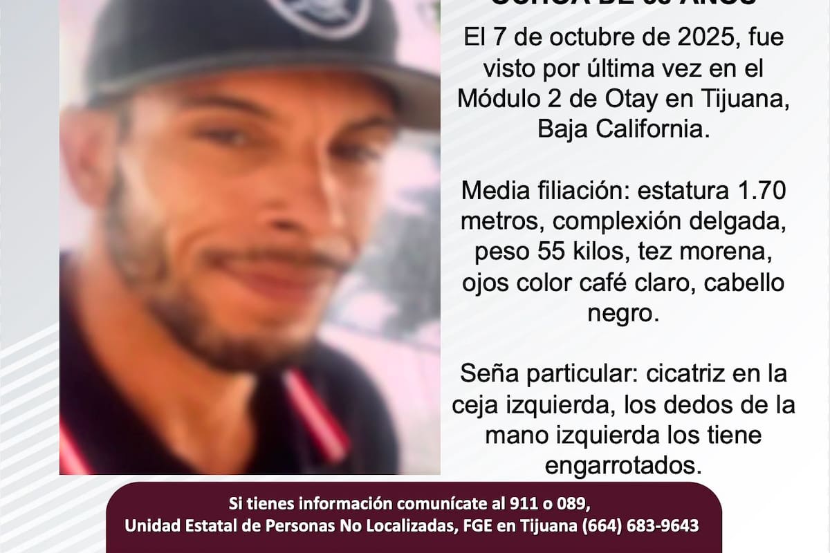 Se busca a Jesús Zamora Ochoa de 38 años de edad