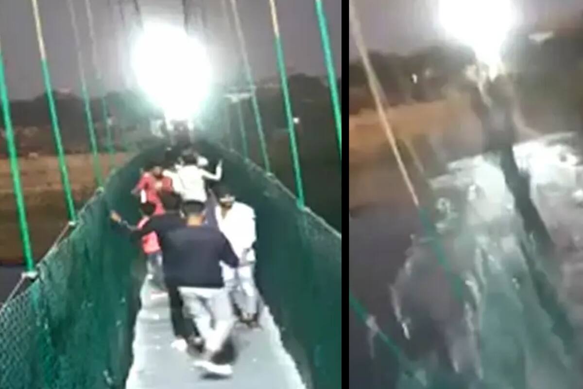 VIDEO: Al menos una persona estaba sacudiendo el puente de India momentos antes del colapso