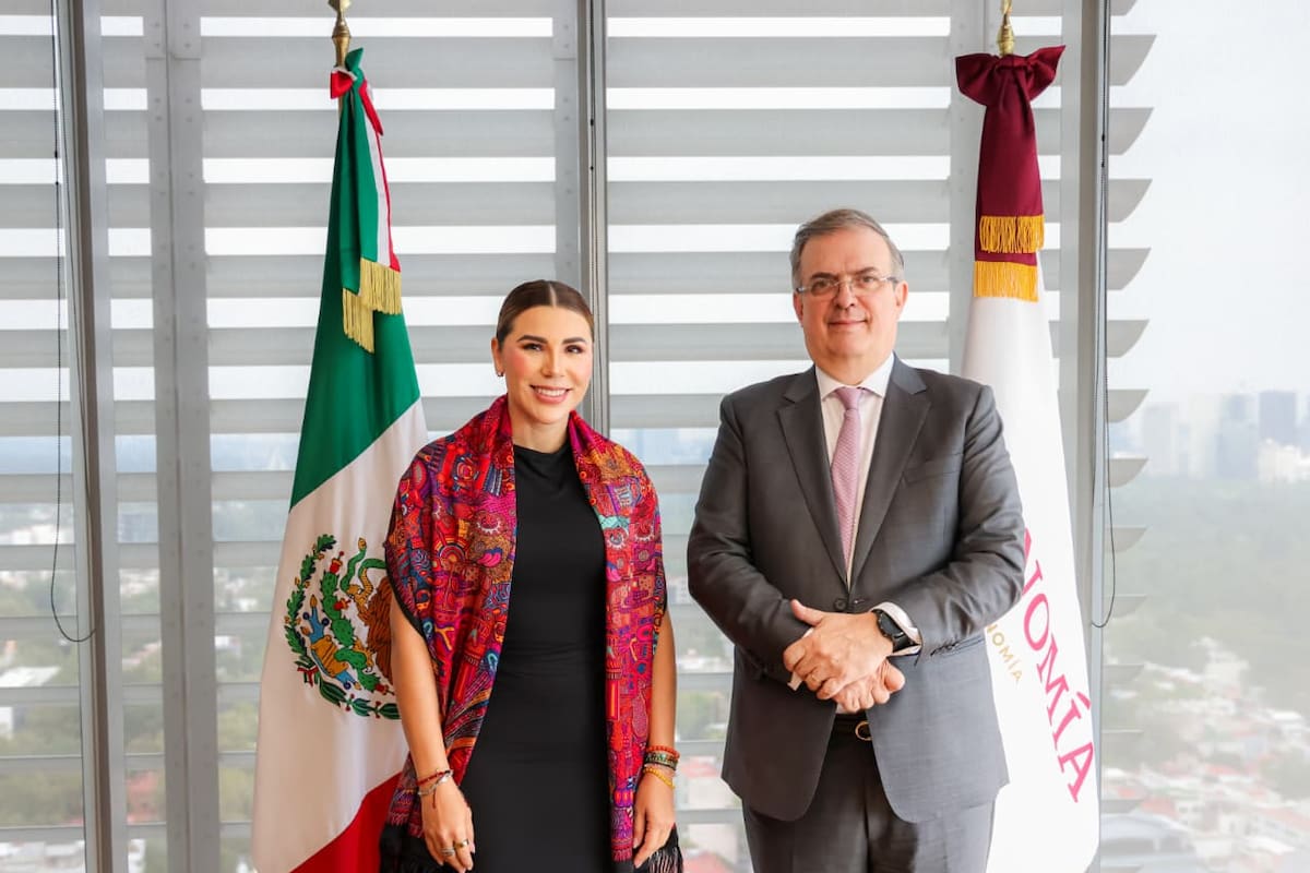 Gobernadora se reúne con secretario Ebrard para impulsar inversiones en Baja California