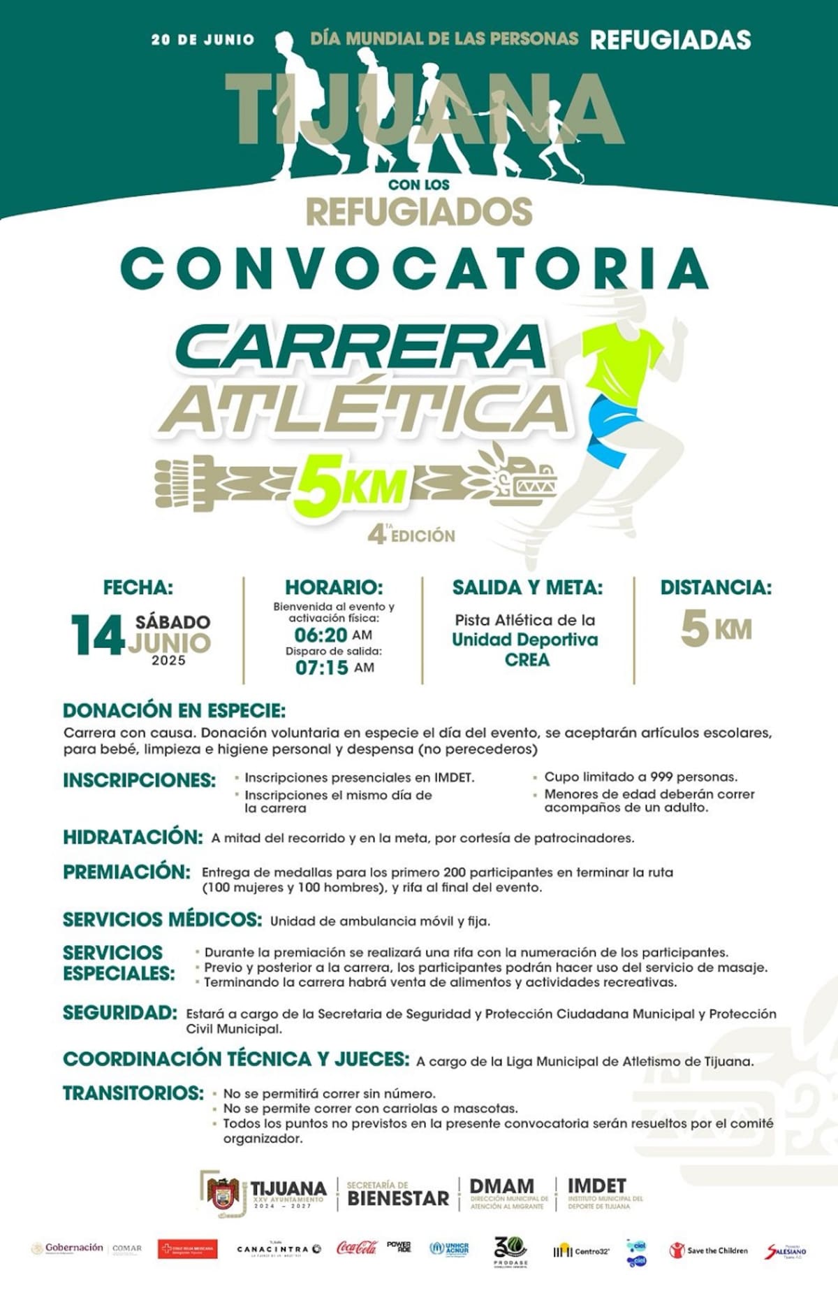 Carrera "Tijuana con los refugiados".