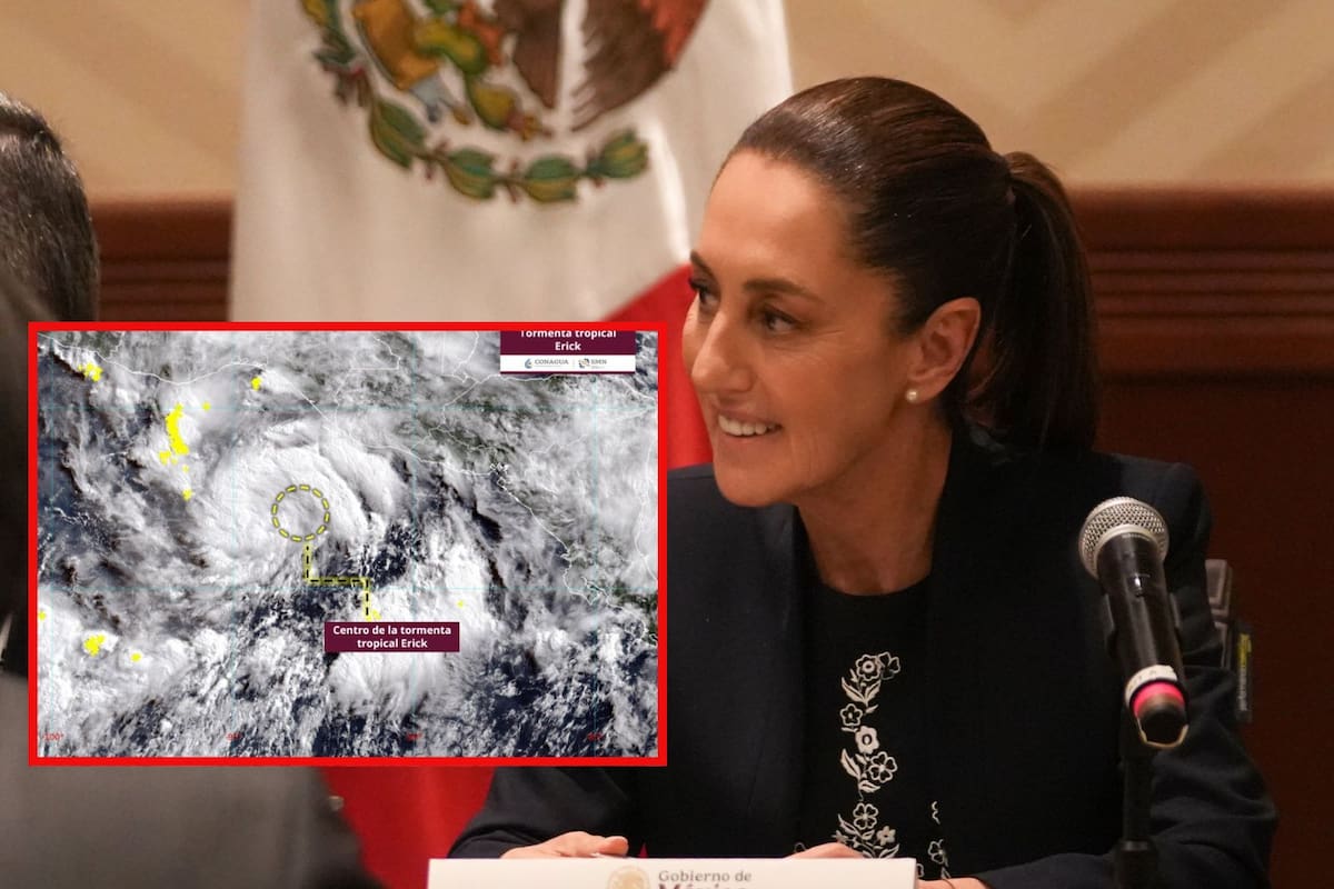 Sheinbaum alerta por evolución de Tormenta Tropical “Erick” a huracán categoría 2 y activa planes de emergencia: “Pedimos a toda la población de las costas de Chiapas, Oaxaca y el Sur de Guerrero que estén atentos”