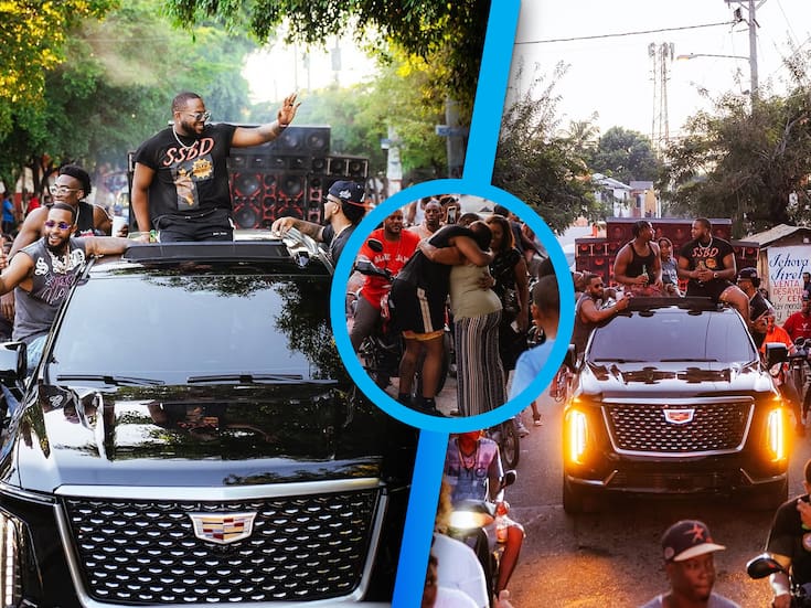 A pesar de haber perdido la Serie Mundial, Vladimir Guerrero Jr. desfiló como héroe en República Dominicana, arriba de una Escalade y escoltado por motociclistas del barrio