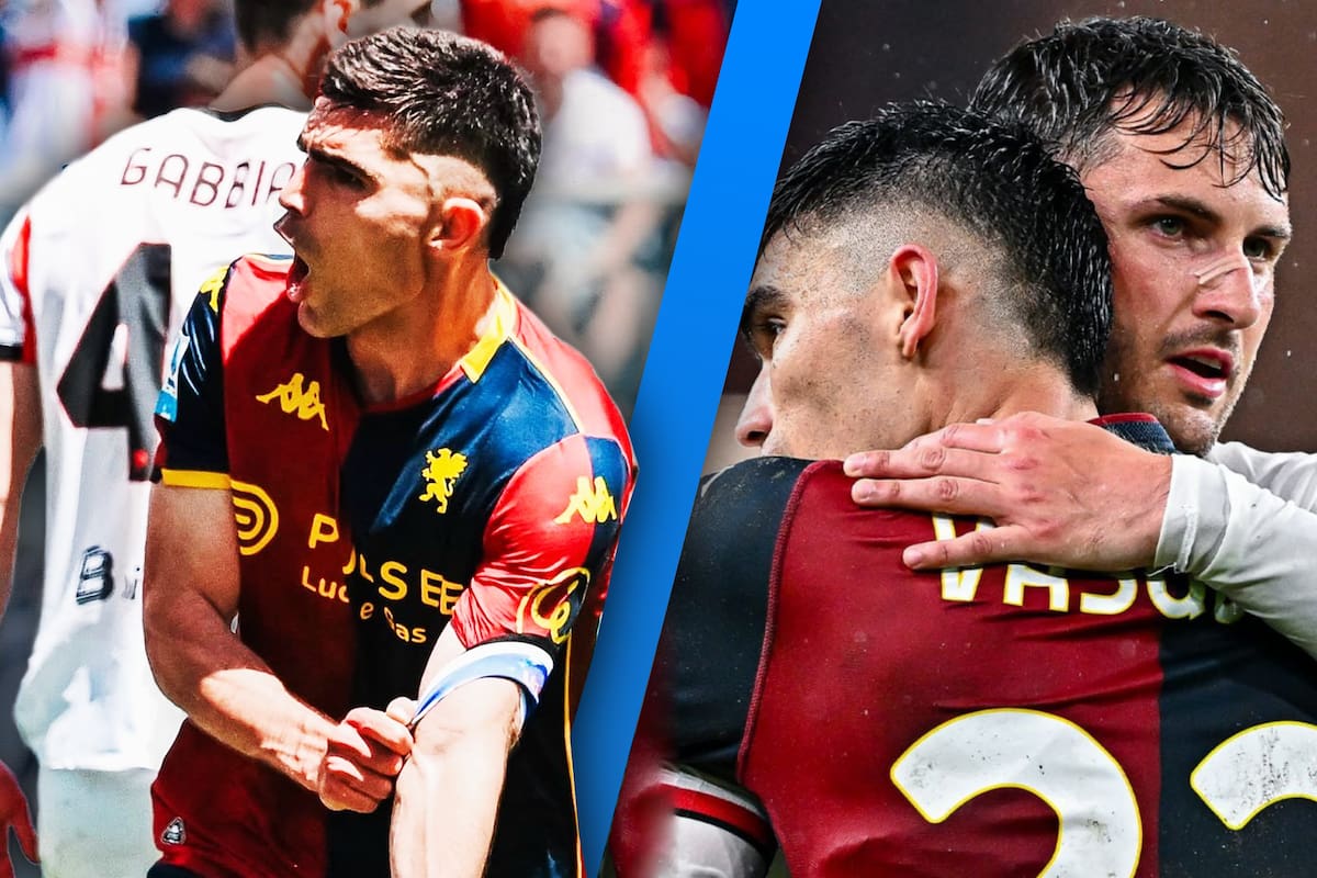 Gol de Johan Vásquez en la derrota del Genoa frente al Milan; Santiago Giménez titular