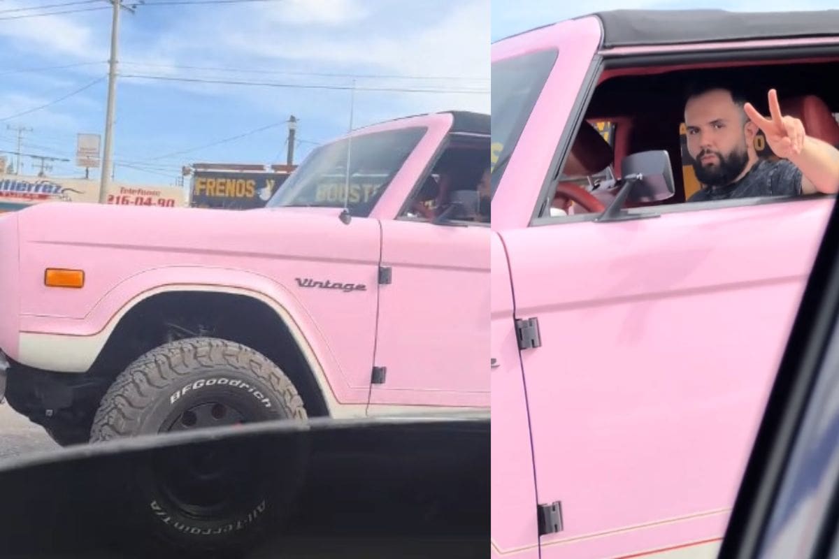 Esto cuesta la Bronco rosa en la que Carín León fue captado paseando por Hermosillo