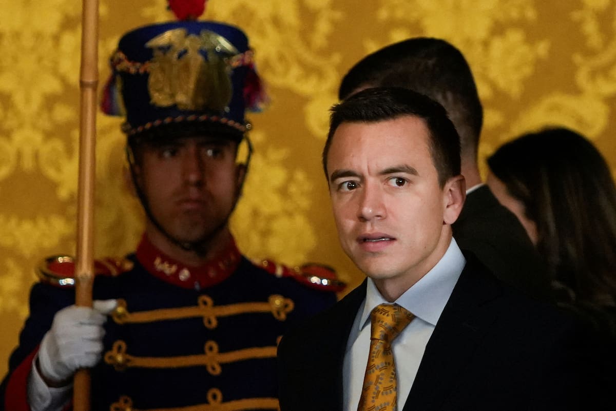 Foto de archivo del presidente de Ecuador, Daniel Noboa, en un evento en el Palacio de Gobierno en Quito
Nov 30, 2023. REUTERS/Cristina Vega/