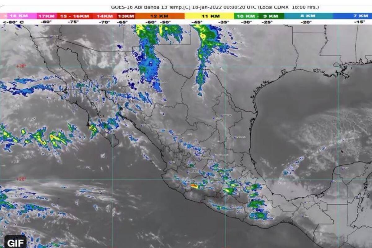 Prevén noche lluviosa para varios estados del País y nieve en Sierra de Sonora